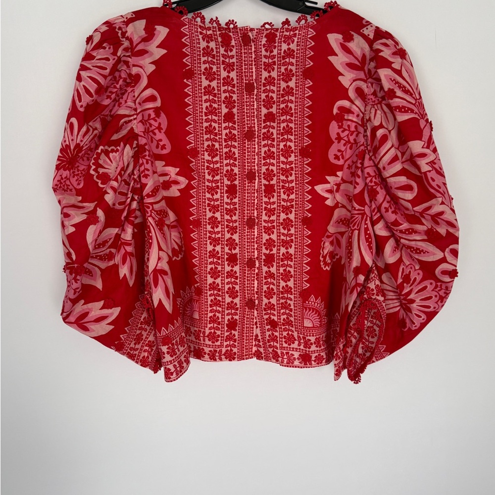 Farm Rio Flora Tapestry Red Top - Size XL - Picture 6 of 10